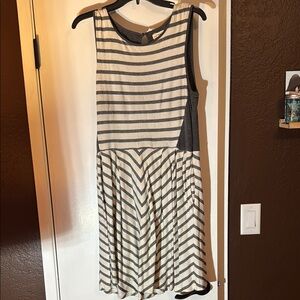 Maison Jules Gray Midi A-line Sleeveless Dress